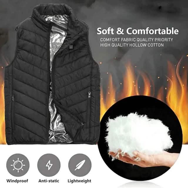 Nine Districts Intelligent Heating Vest Electric Heating Men's Outerwear - Tophatter Daily Deals