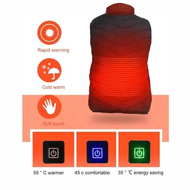 Nine Districts Intelligent Heating Vest Electric Heating Men's Outerwear - Tophatter Daily Deals