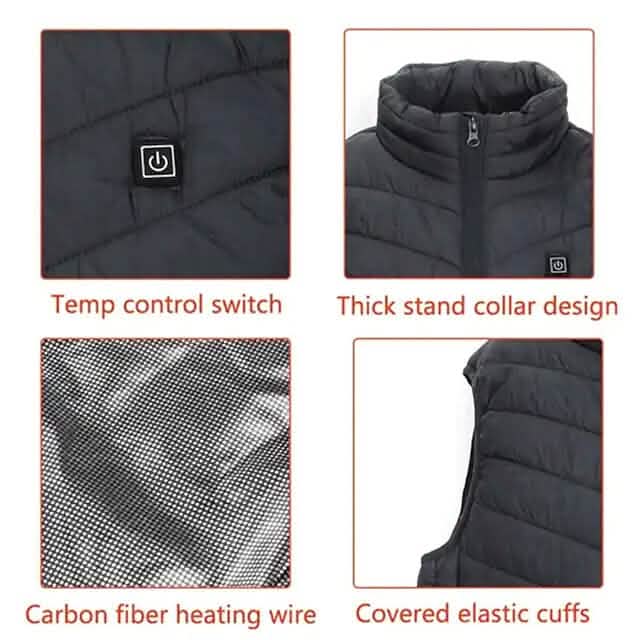 Nine Districts Intelligent Heating Vest Electric Heating Men's Outerwear - Tophatter Daily Deals
