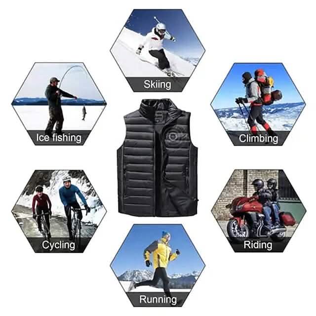 Nine Districts Intelligent Heating Vest Electric Heating Men's Outerwear - Tophatter Daily Deals