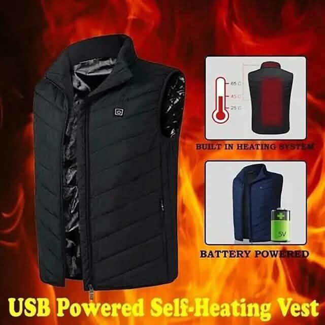 Nine Districts Intelligent Heating Vest Electric Heating Men's Outerwear - Tophatter Daily Deals