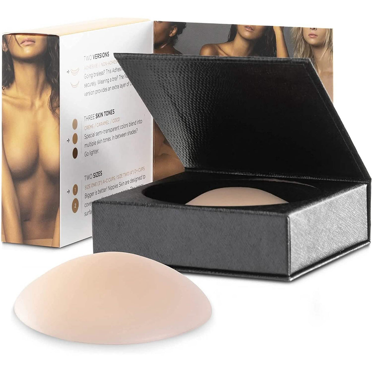 Nipple Covers Adhesive Silicone Pasties with Travel Box Crème Women's Lingerie - Tophatter Daily Deals