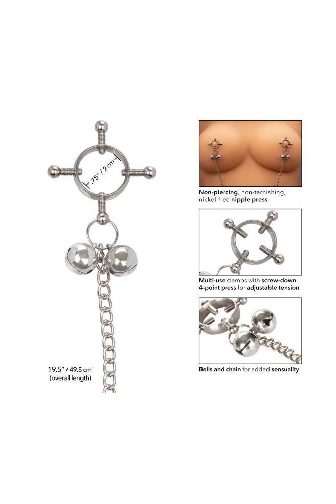 Cal Exotics - Nipple Grips - 4 Point Nipple Press - Bells BDSM - Tophatter Daily Deals