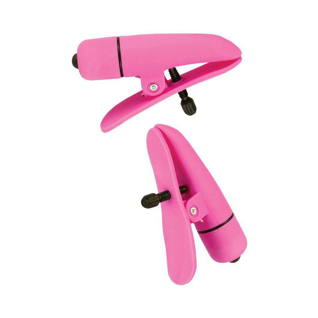 Nipple Play Vibrating Nipplettes in Pink Nipple Clamps - Tophatter Daily Deals