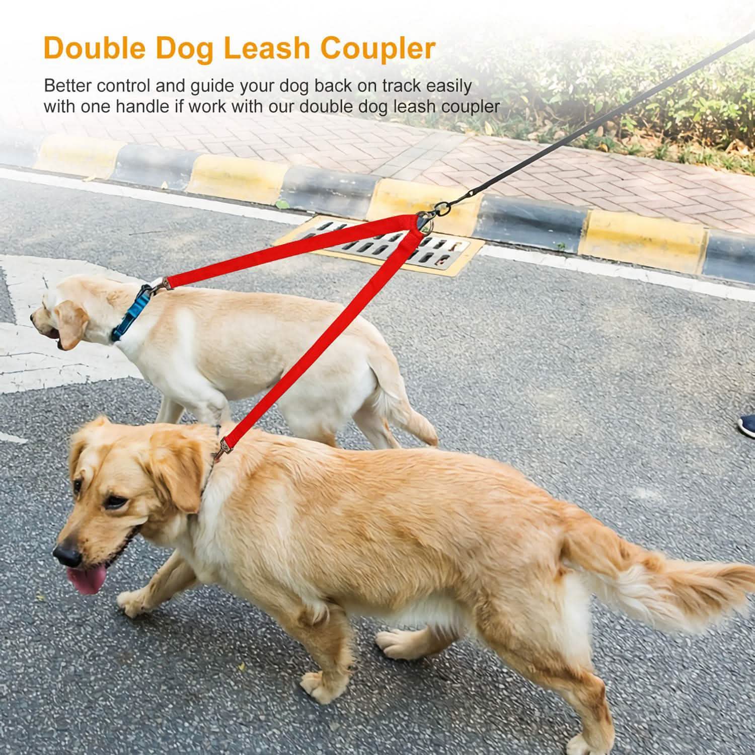 No-Tangle Dual Dogs Leash Pet Supplies - Tophatter Daily Deals