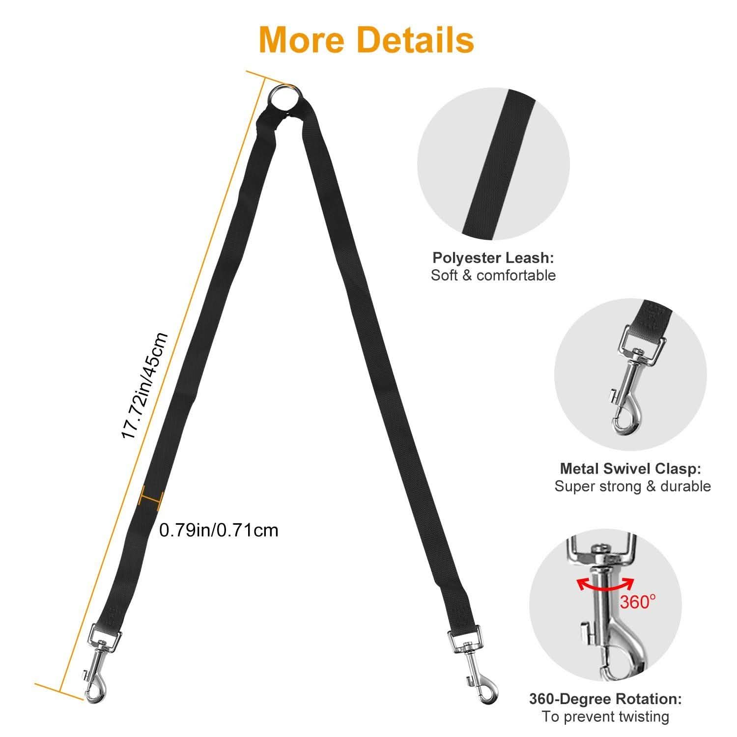 No-Tangle Dual Dogs Leash Pet Supplies - Tophatter Daily Deals