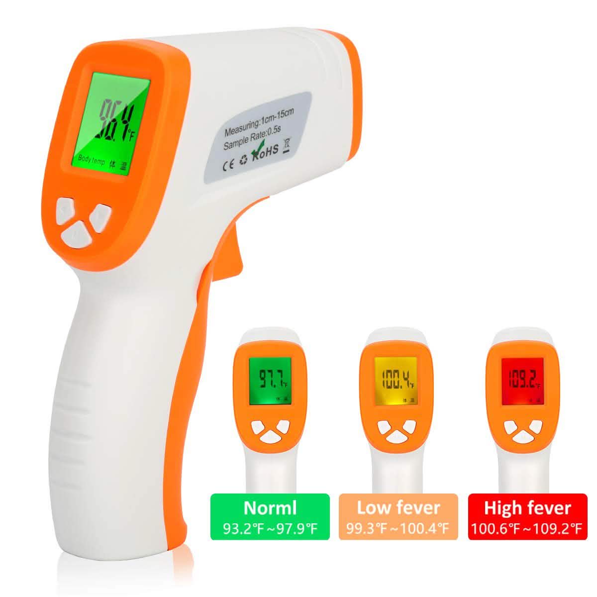 Non-Contact Digital Infrared Thermometer D-380 Face Masks & PPE - Tophatter Daily Deals