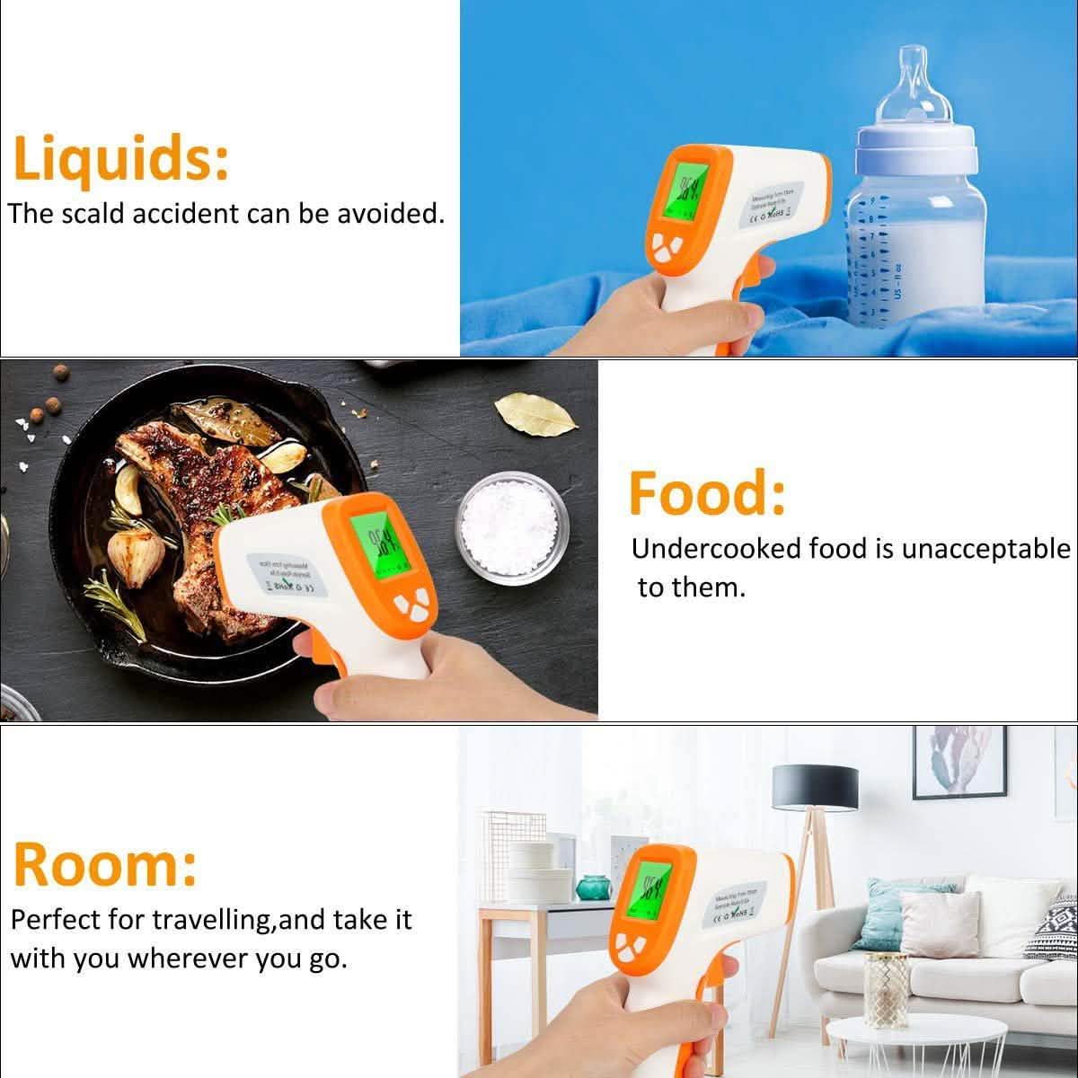 Non-Contact Digital Infrared Thermometer D-380 Face Masks & PPE - Tophatter Daily Deals