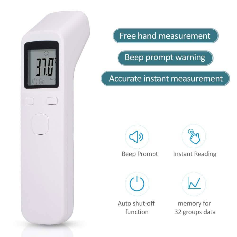 Non-Contact Infrared Digital Scanner Device Advanced Temperature Measurement ALK116 Face Masks & PPE - Tophatter Daily Deals