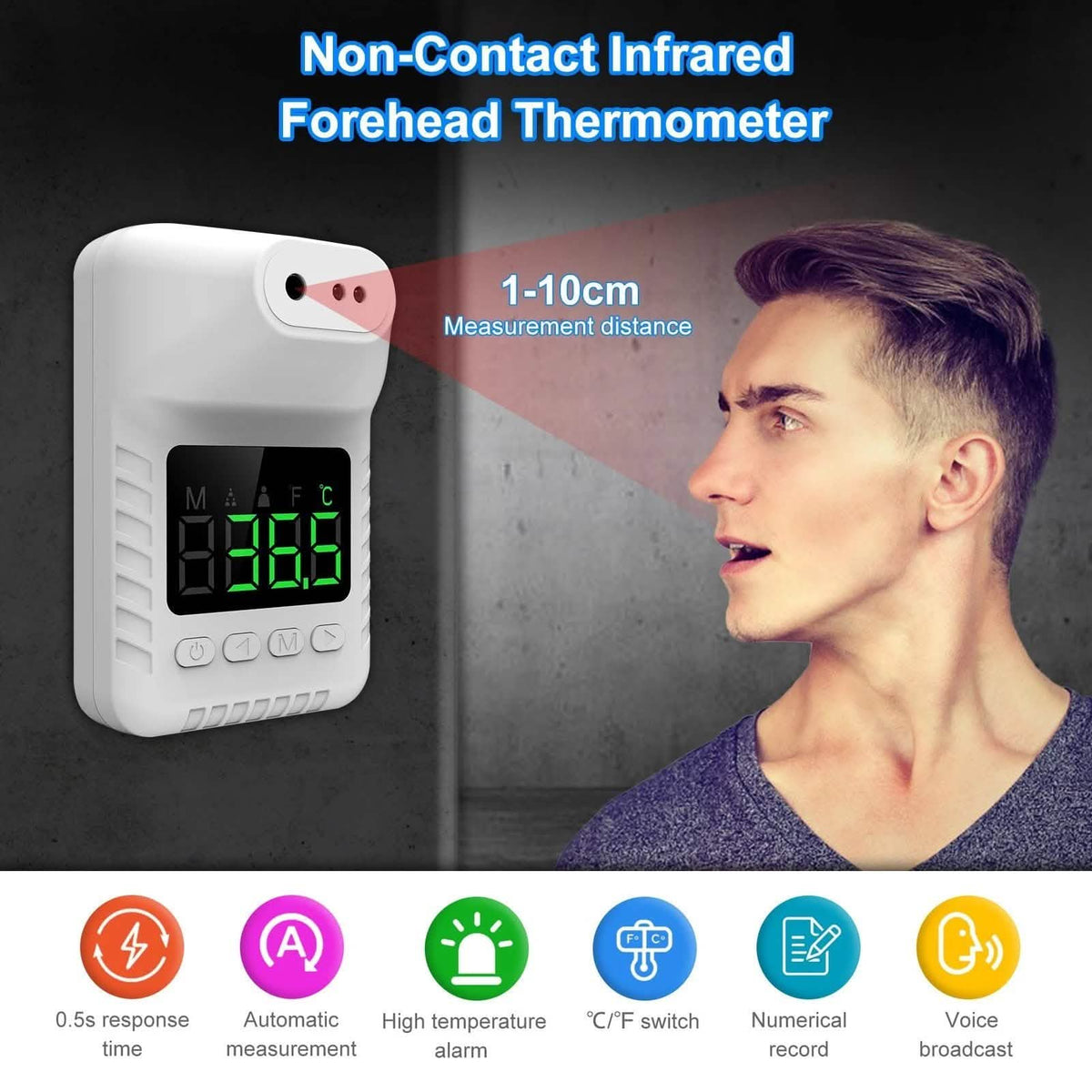 Non-Contact Infrared Forehead Thermometer Face Masks & PPE - Tophatter Daily Deals