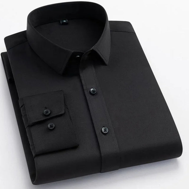 Non-iron Office Shirts for Men Black Men T-Shirts - Tophatter Daily Deals