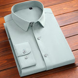Non-iron Office Shirts for Men Light Green Men T-Shirts - Tophatter Daily Deals