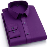 Non-iron Office Shirts for Men Purple Men T-Shirts - Tophatter Daily Deals