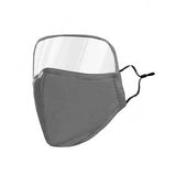 Non-Medical Protective Face Mask with Eye Shield Gray Without Valve Face Masks & PPE - Tophatter Daily Deals