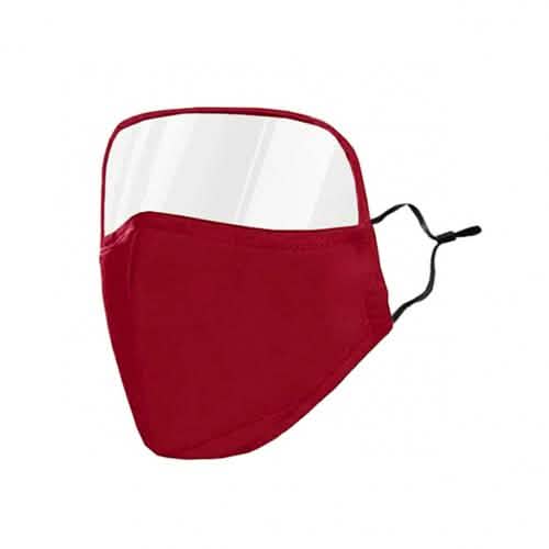 Non-Medical Protective Face Mask with Eye Shield Red Without Valve Face Masks & PPE - Tophatter Daily Deals