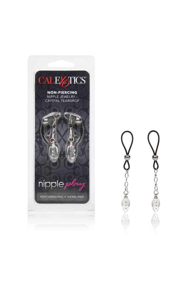 Cal Exotics - Nipple Play - Non-Piercing Nipple Jewelry - Crystal Teardrop BDSM - Tophatter Daily Deals