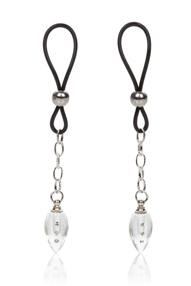 Cal Exotics - Nipple Play - Non-Piercing Nipple Jewelry - Crystal Teardrop BDSM - Tophatter Daily Deals