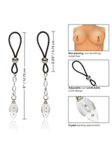 Cal Exotics - Nipple Play - Non-Piercing Nipple Jewelry - Crystal Teardrop BDSM - Tophatter Daily Deals