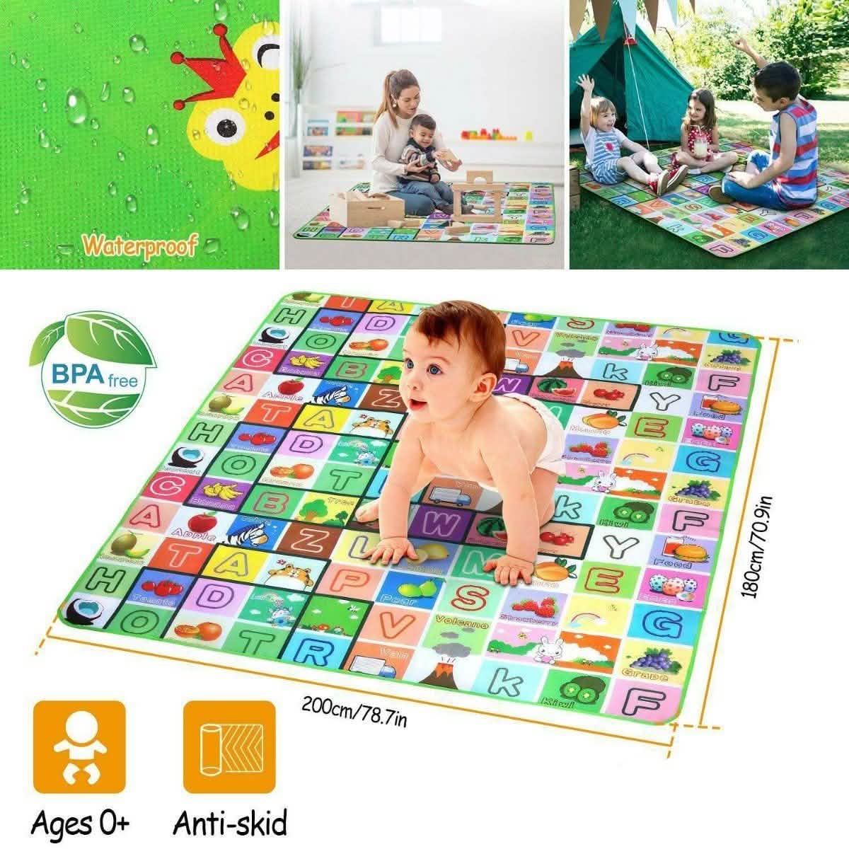 Non-Slip 2 Sides Foldable Soft Foam Kids Play Mat Toys & Games - Tophatter Daily Deals
