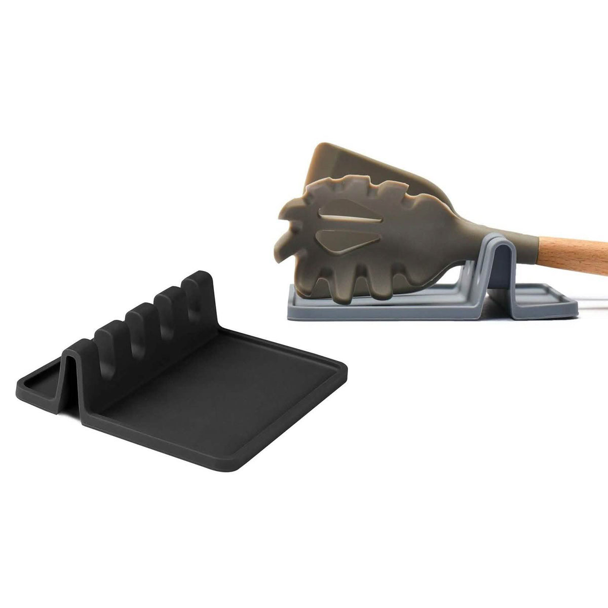 Non-Slip Heat Resistant Silicone Multiple Utensil Rest with Drip Pad Kitchen Tools & Gadgets - Tophatter Daily Deals
