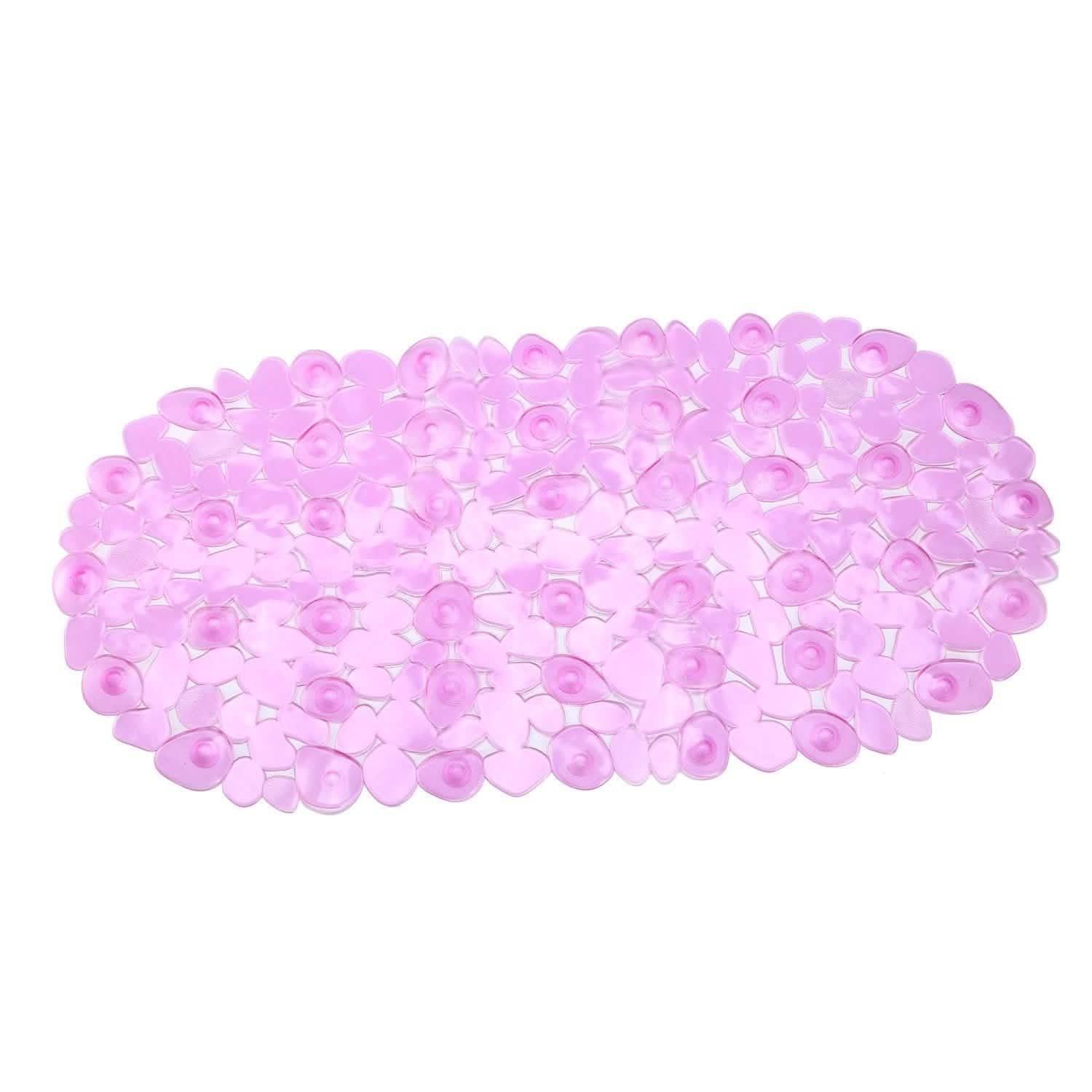 Non-Slip Massage Pebble Bath Mat Light Pink Bath - Tophatter Daily Deals