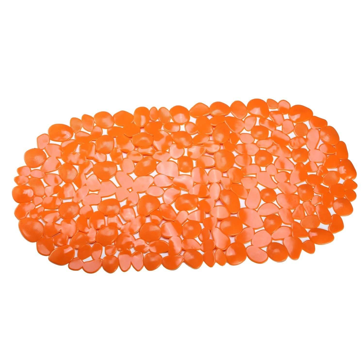 Non-Slip Massage Pebble Bath Mat Orange Bath - Tophatter Daily Deals