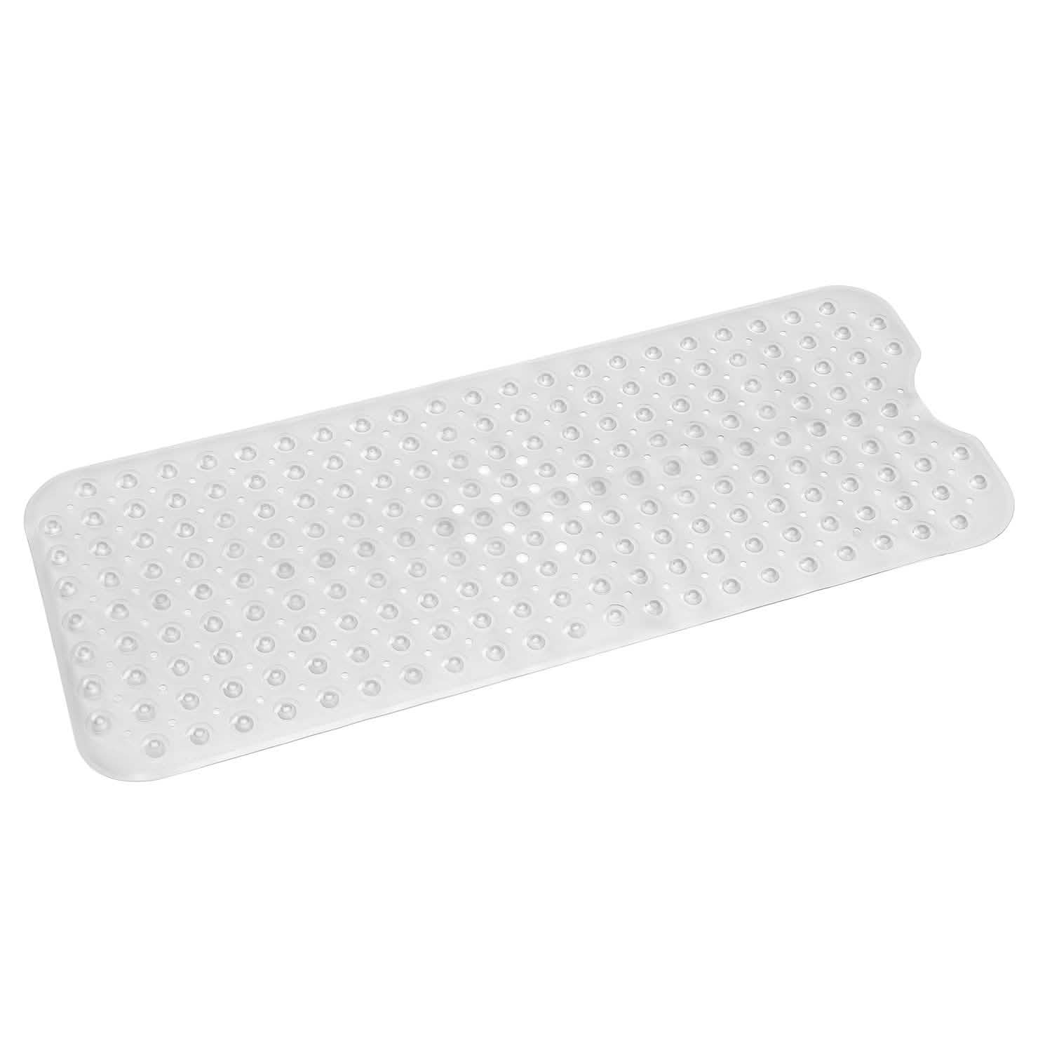 Non Slip Shower Mat Massage Anti-Bacterial with Suction Cups Clear Bath - Tophatter Daily Deals
