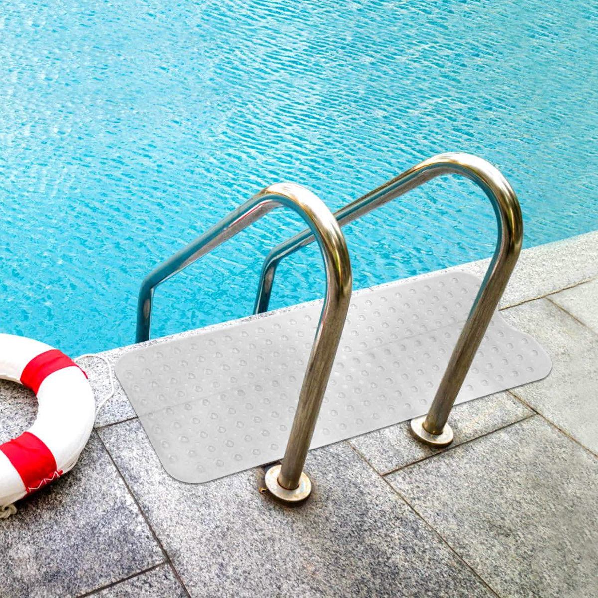 Non Slip Shower Mat Massage Anti-Bacterial with Suction Cups Bath - Tophatter Daily Deals