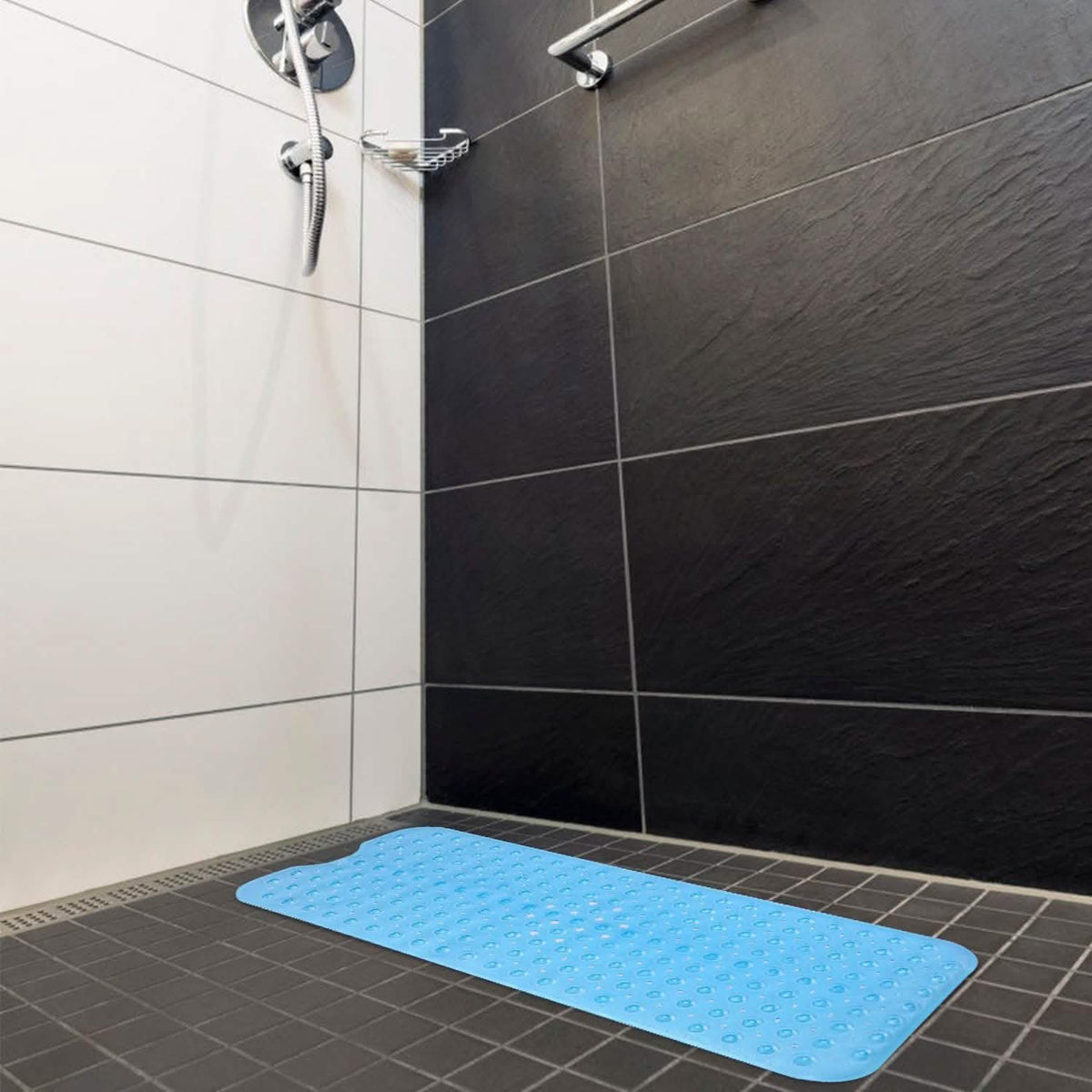 Non Slip Shower Mat Massage Anti-Bacterial with Suction Cups Bath - Tophatter Daily Deals