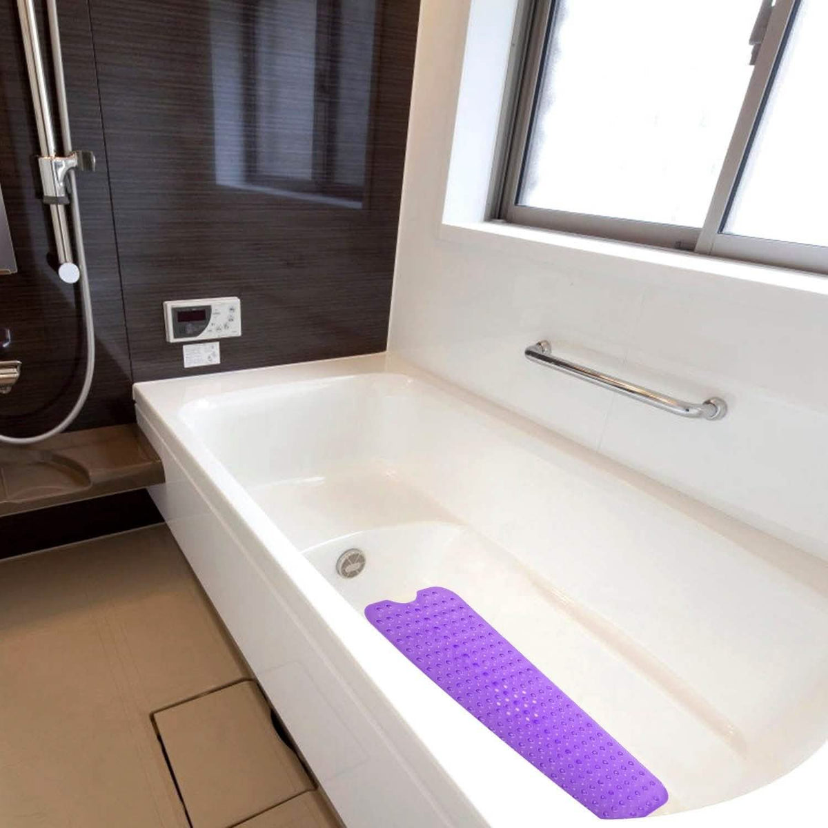 Non Slip Shower Mat Massage Anti-Bacterial with Suction Cups Bath - Tophatter Daily Deals