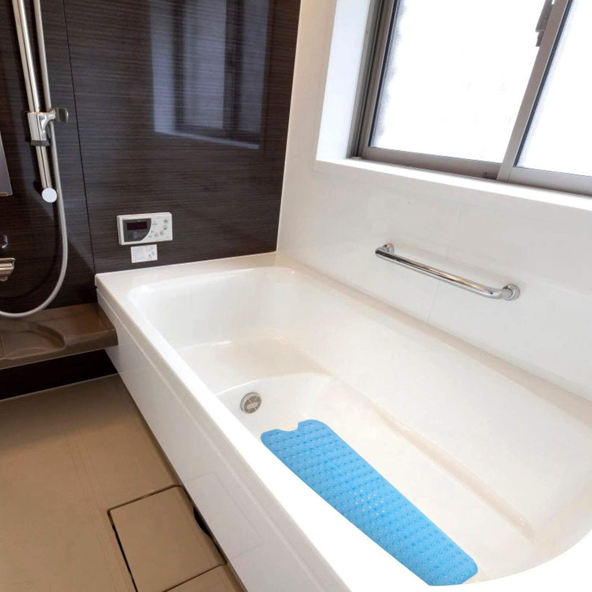 Non Slip Shower Mat Massage Anti-Bacterial with Suction Cups Bath - Tophatter Daily Deals