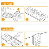 Non Slip Shower Mat Massage Anti-Bacterial with Suction Cups Bath - Tophatter Daily Deals