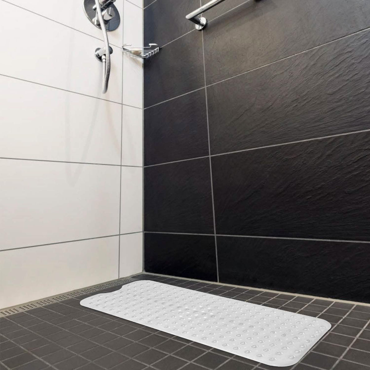Non Slip Shower Mat Massage Anti-Bacterial with Suction Cups Bath - Tophatter Daily Deals