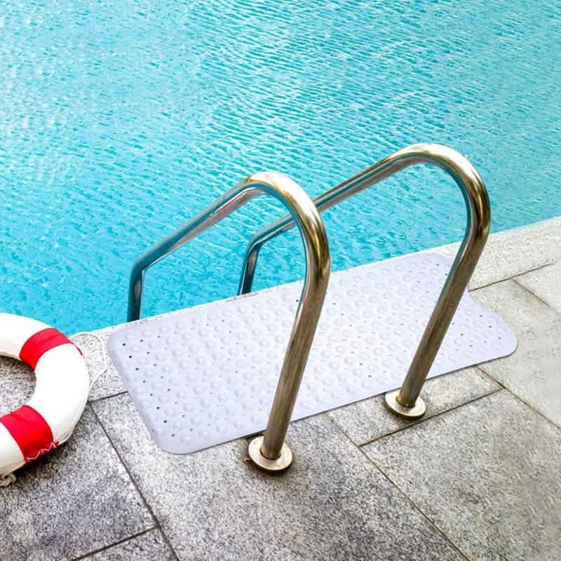 Non Slip Shower Mat Massage Anti-Bacterial with Suction Cups Bath - Tophatter Daily Deals