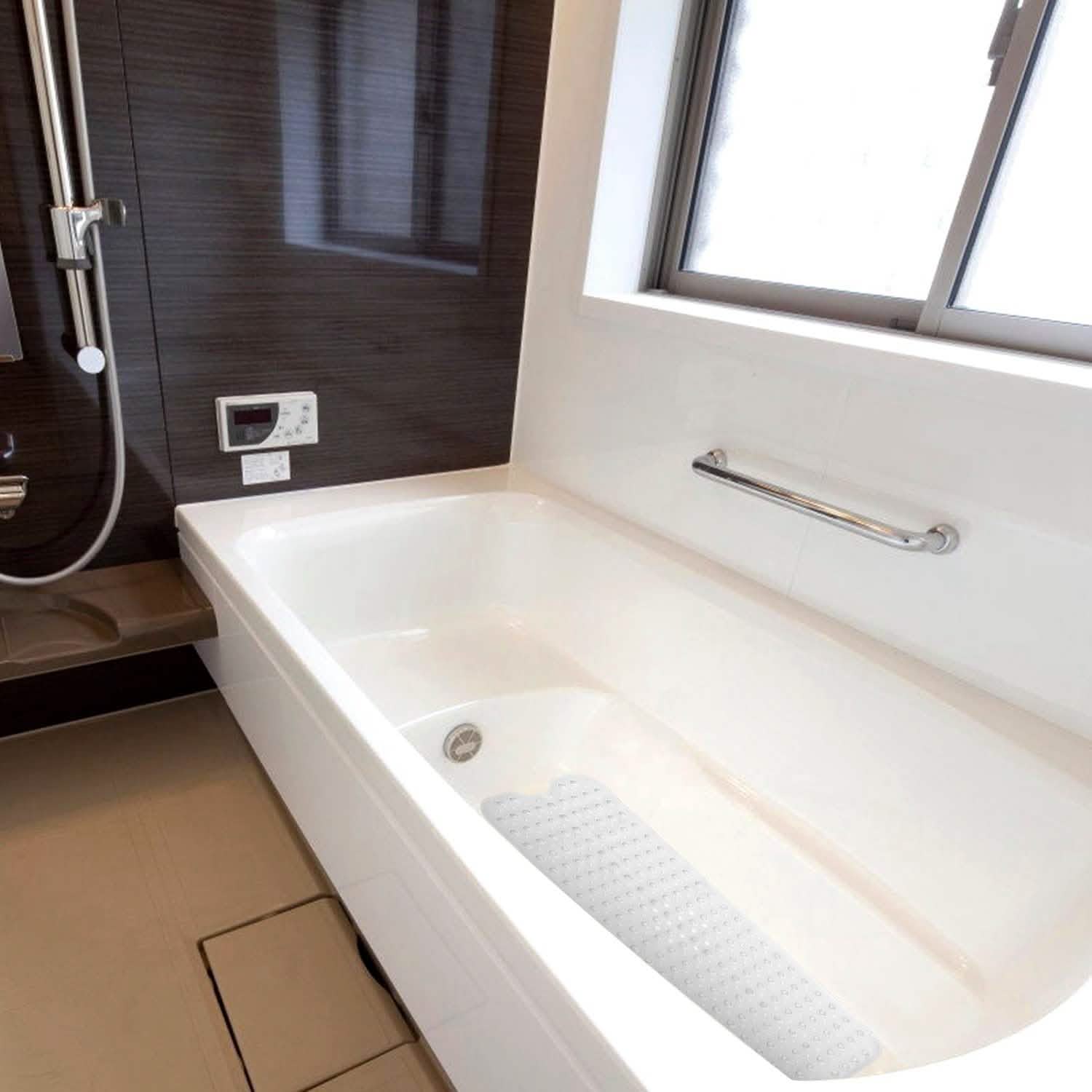 Non Slip Shower Mat Massage Anti-Bacterial with Suction Cups Bath - Tophatter Daily Deals