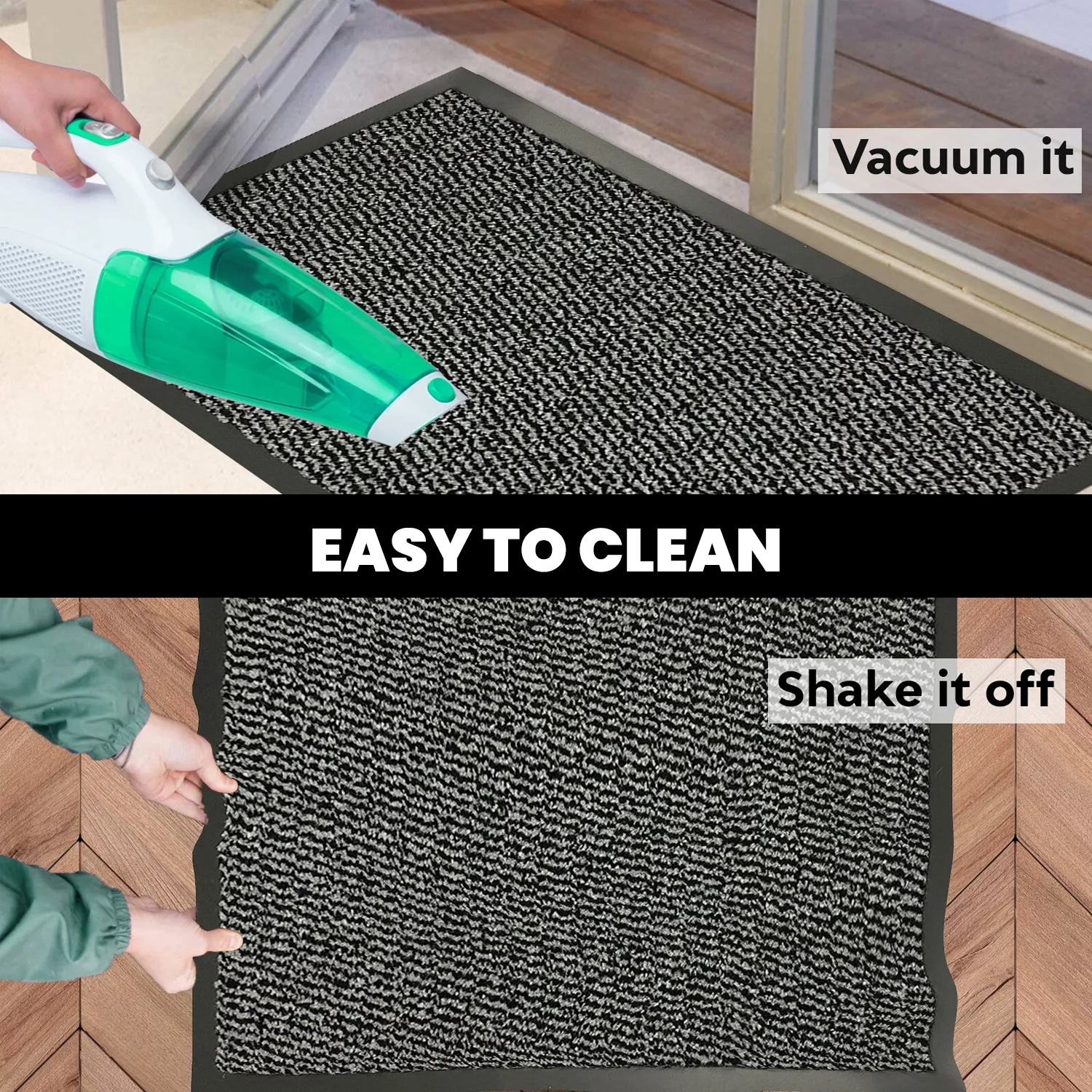 Washable Indoor Door Mat - Non Slip Large Rubber Back Barrier Mat Entrance Rug Dirt Trapper Home - Tophatter Daily Deals