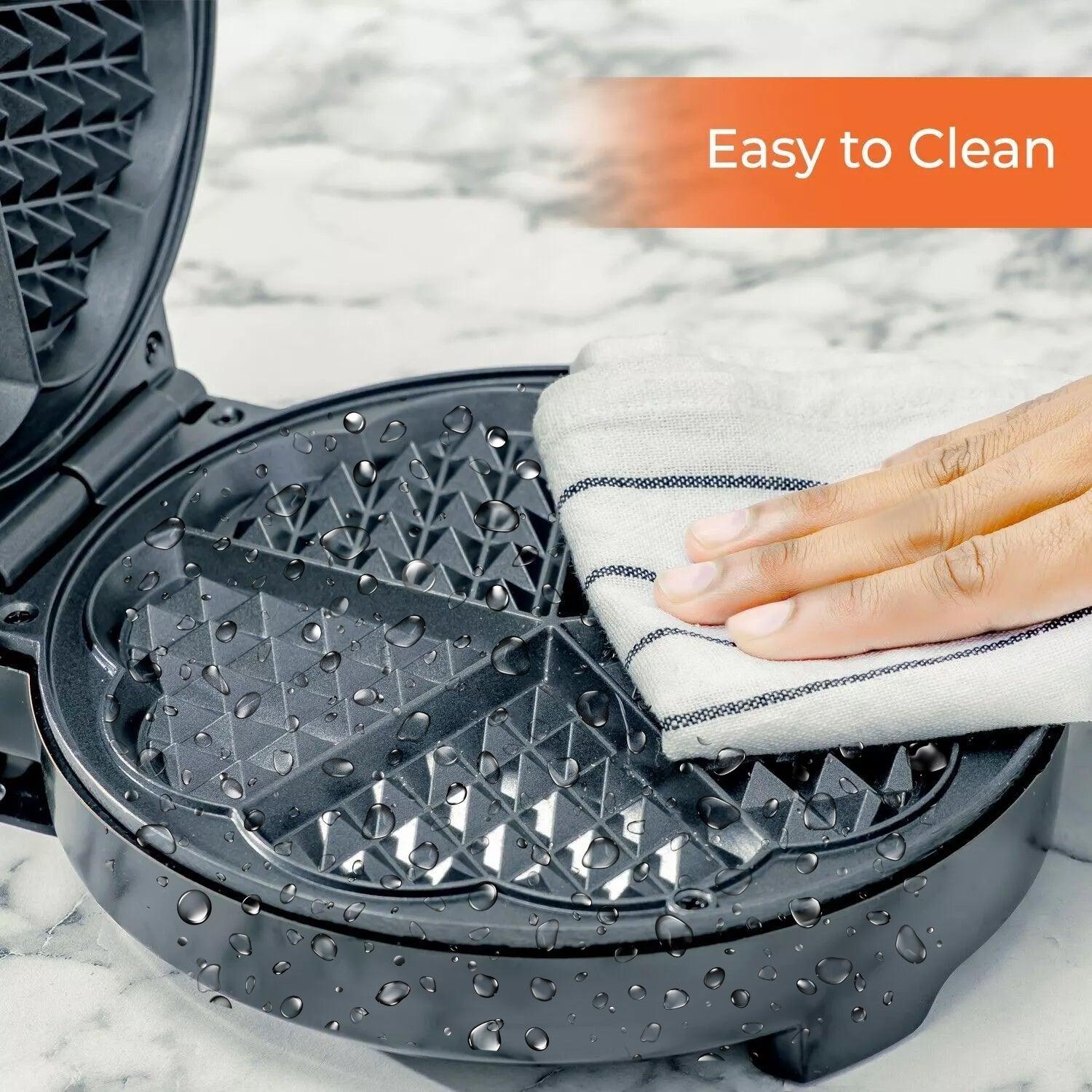 Waffle Maker Machine – Bubble & Heart Shaped Belgian Waffle Iron for Delicious Treats (1000W Non-Stick) Electronic - Tophatter Daily Deals