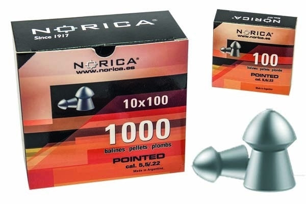 NORICA 5.5MM POINTED- 100'S - Tophatter's Army Deals BULLETS - Tophatter Daily Deals