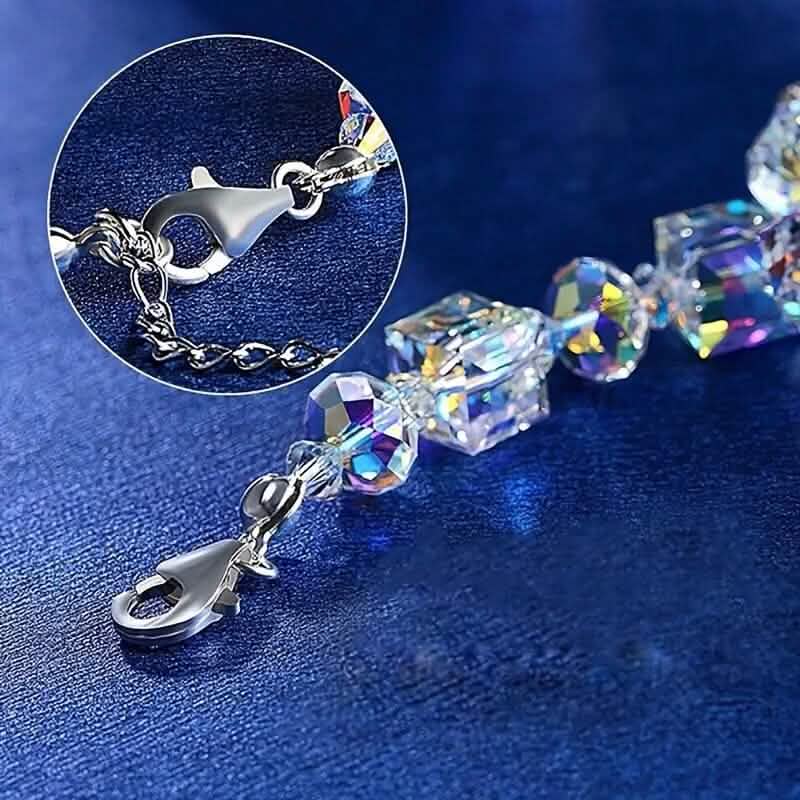Northern Lights Artificial Crystal Bracelet 7"+ 2" Extension Chain Bracelets - Tophatter Daily Deals