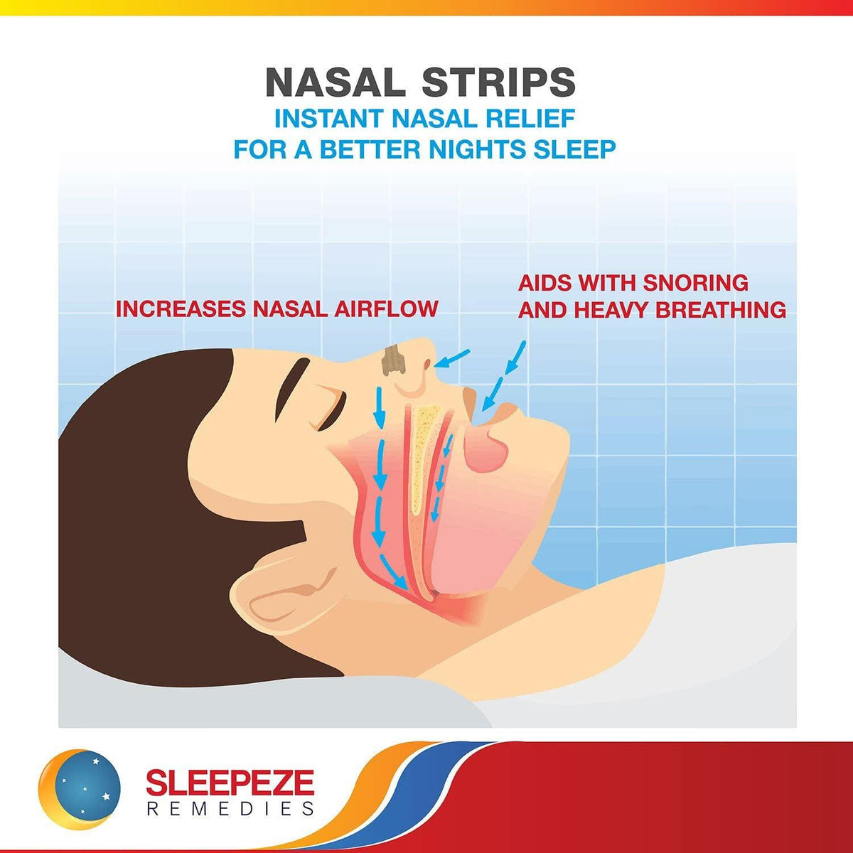 Nasal Strips for Snoring - Nasal Strips (60 Pack) Nose Strip to Stop Snoring, Snoring Strips to Help You Breathe Through Your Nose Personal Care - Tophatter Daily Deals