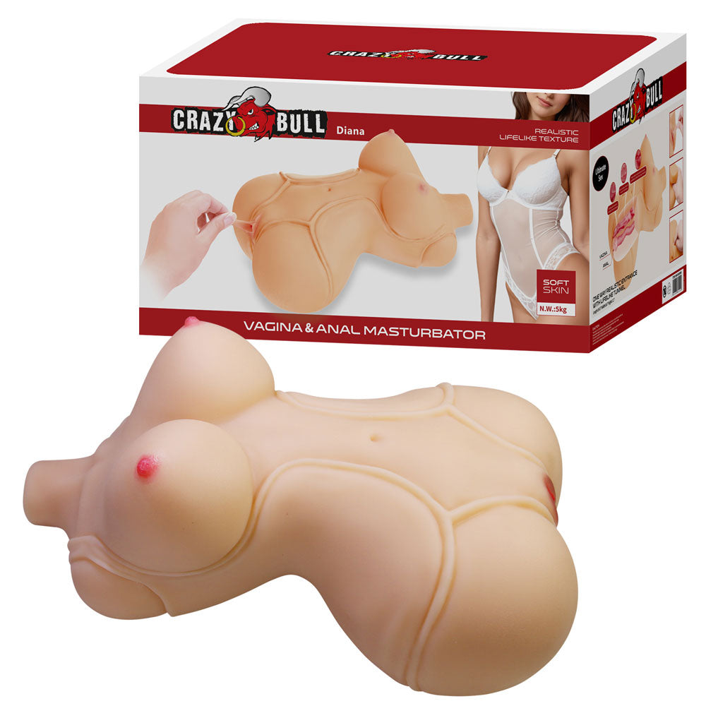 Diana – Realistic Vagina and Anal Masturbator with Weighted Core > Sex Toys For Men > Assbators - Tophatter Daily Deals