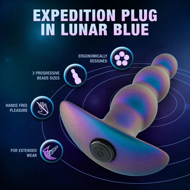 Anal Adventures Matrix Expedition Plug (Lunar Blue) – Beginner-Friendly Anal Trainer > Anal Range > Butt Plugs - Tophatter Daily Deals