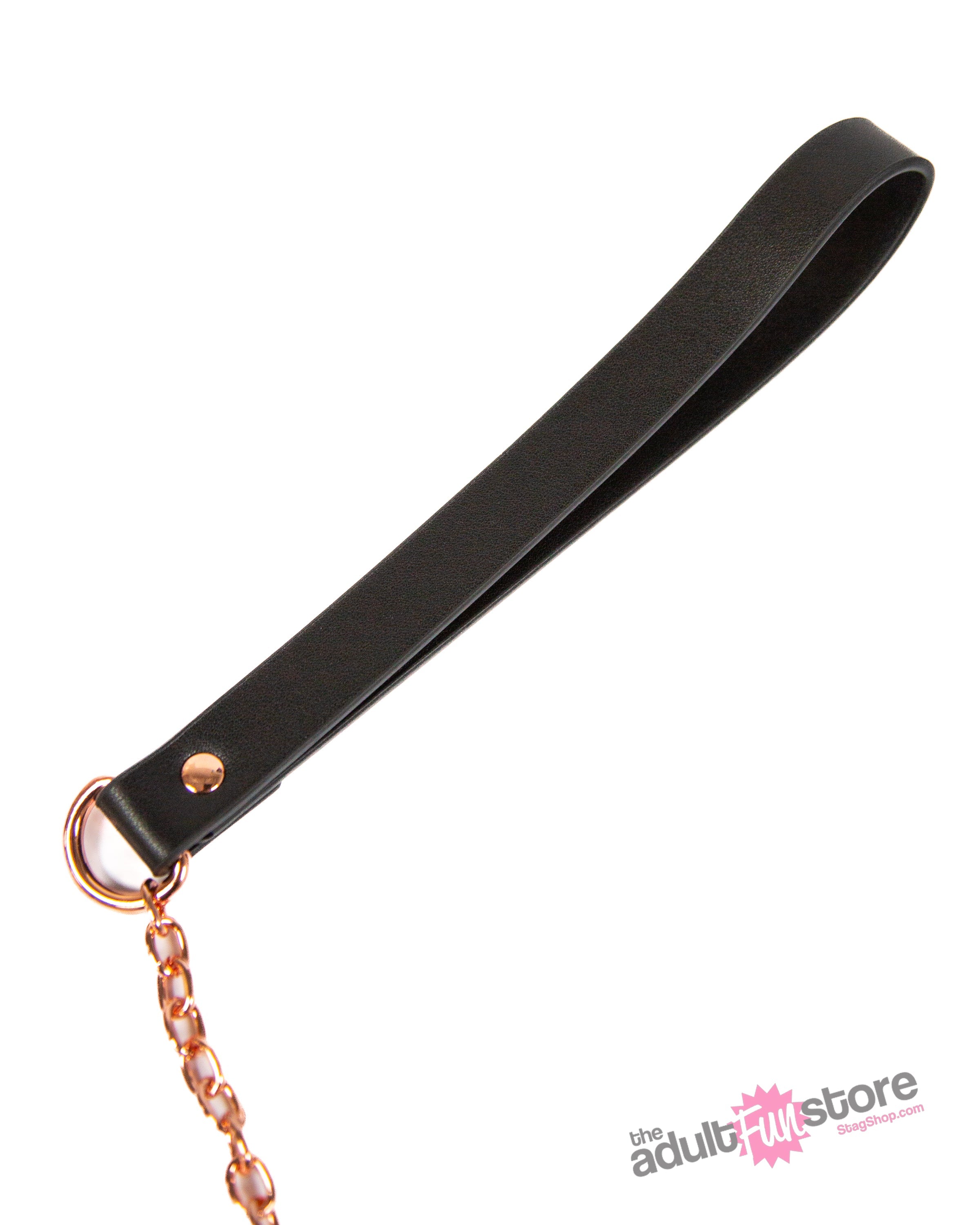 NS Novelties - Bondage Couture - Collar and Leash - Black/Rose Gold BDSM - Tophatter Daily Deals