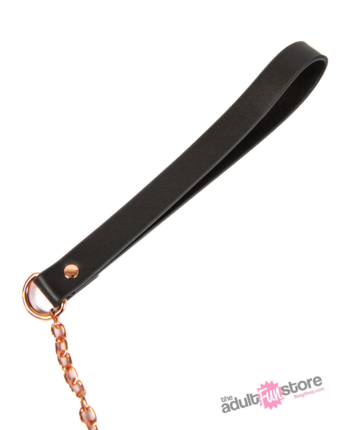 NS Novelties - Bondage Couture - Collar and Leash - Black/Rose Gold BDSM - Tophatter Daily Deals