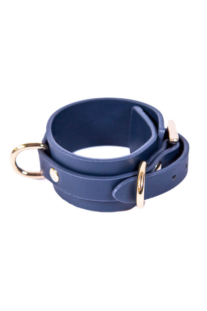 NS Novelties - Bondage Couture - Wrist Cuffs - Blue BDSM - Tophatter Daily Deals