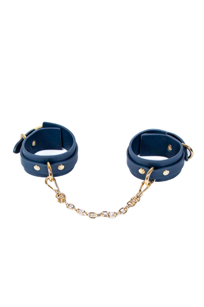 NS Novelties - Bondage Couture - Wrist Cuffs - Blue BDSM - Tophatter Daily Deals
