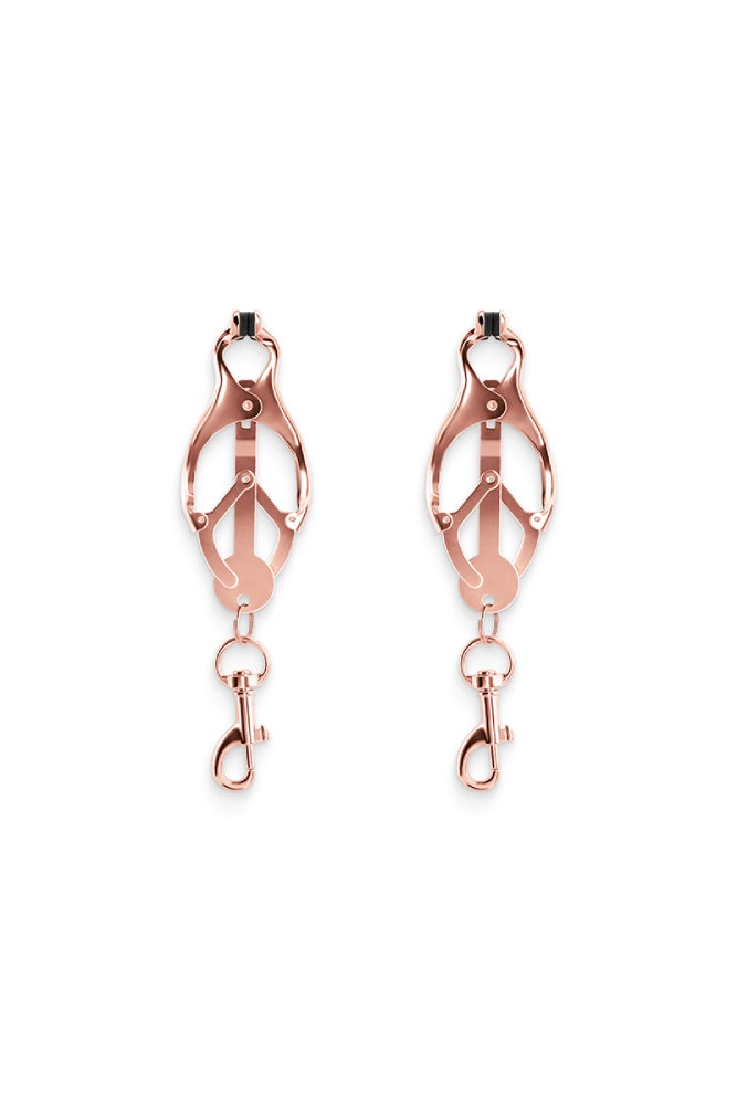NS Novelties - Bound - Butterfly Nipple Clamps with Clasps - Rose Gold BDSM - Tophatter Daily Deals