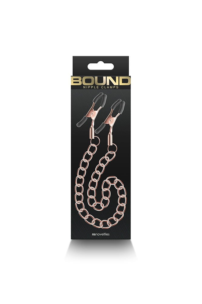 NS Novelties - Bound - Thick Chain Nipple Clamps - Rose Gold BDSM - Tophatter Daily Deals