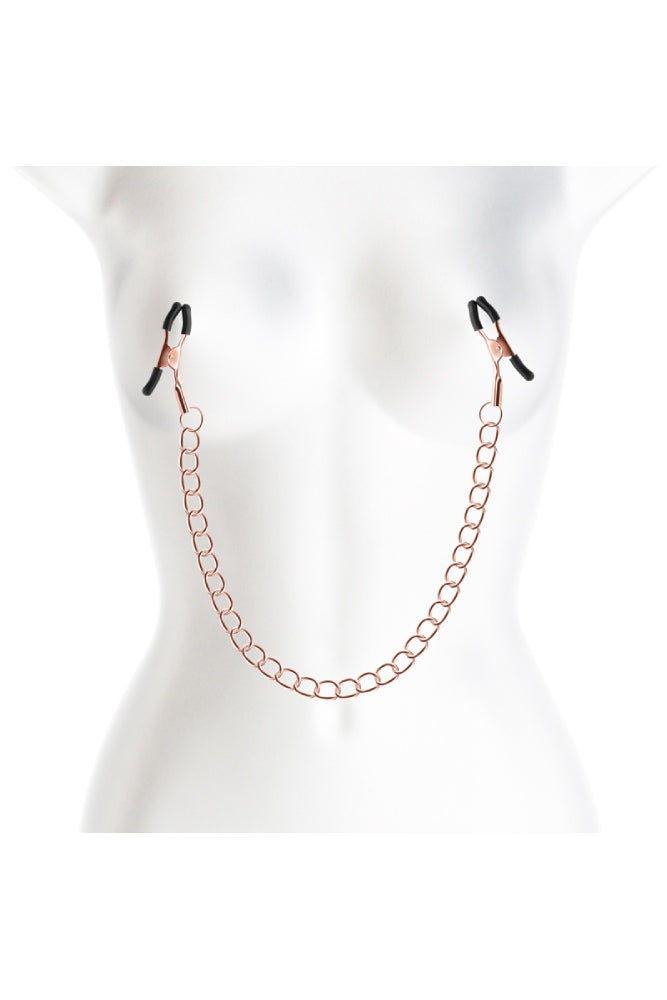 NS Novelties - Bound - Thick Chain Nipple Clamps - Rose Gold BDSM - Tophatter Daily Deals