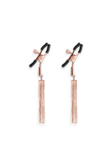 NS Novelties - Bound - Chain Tassel Nipple Clamps - Rose Gold/Black BDSM - Tophatter Daily Deals